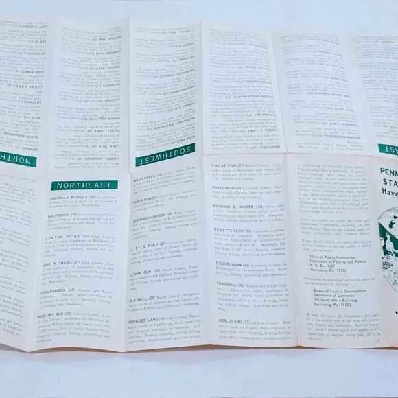 1967 Pennsylvania State Parks Travel Brochure Vintage - Picture 3 of 4